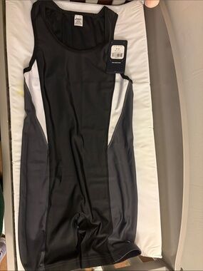 ASICS Black and White Athletic One-Piece